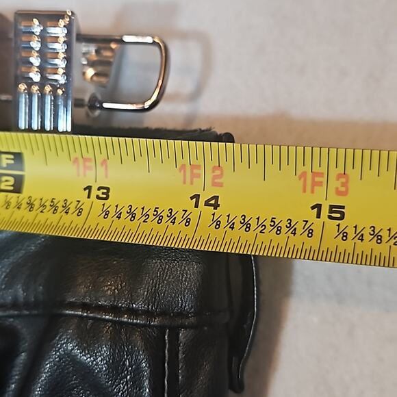 Express Black Faux Leather High Rise Ankle Legging - Picture 6 of 8